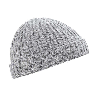 Heather Grey - Front - Beechfield Unisex Retro Trawler Winter Beanie Hat