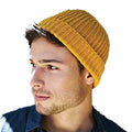 Mustard - Back - Beechfield Unisex Retro Trawler Winter Beanie Hat