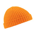 Orange - Front - Beechfield Unisex Retro Trawler Winter Beanie Hat