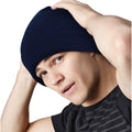 French Navy - Back - Beechfield Unisex Slouch Winter Beanie Hat