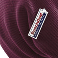 Burgundy - Back - Beechfield Unisex Slouch Winter Beanie Hat
