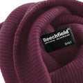 Burgundy - Side - Beechfield Unisex Slouch Winter Beanie Hat