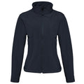 Black - Front - 2786 Womens-Ladies 3 Layer Softshell Performance Jacket (Wind & Water Resistant)