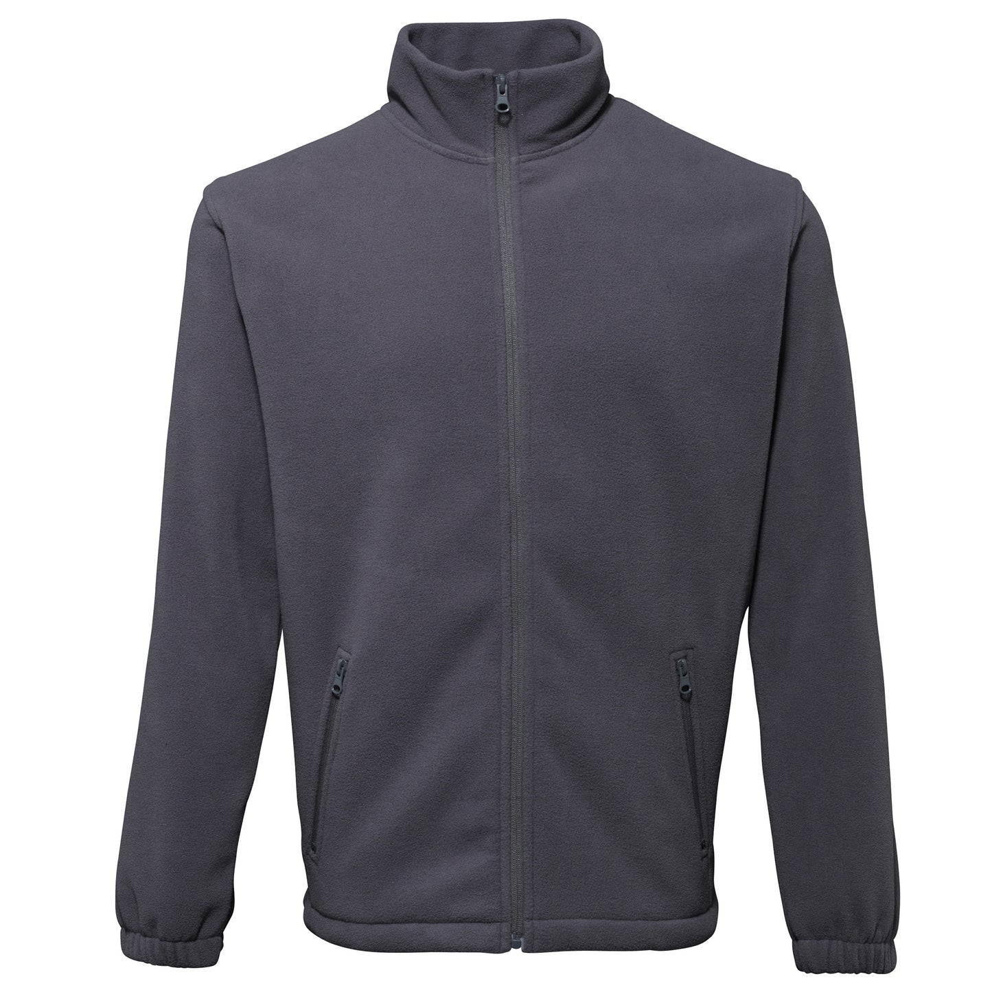 Charcoal - Front - 2786 Mens Full Zip Fleece Jacket (280 GSM)