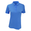 Pool Blue - Front - Anvil Womens-Ladies Double Pique Semi-Fitted Polo Shirt