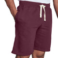 Burgundy - Side - AWDis Hoods Plain Heavyweight Campus Shorts