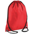 Red - Back - BagBase Budget Water Resistant Sports Gymsac Drawstring Bag (11L)