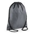 Graphite Grey - Back - BagBase Budget Water Resistant Sports Gymsac Drawstring Bag (11L)