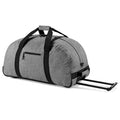 Grey Marl - Front - BagBase Classic Wheelie Holdall - Duffle Travel Bag
