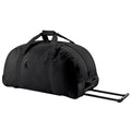 Black - Front - BagBase Classic Wheelie Holdall - Duffle Travel Bag