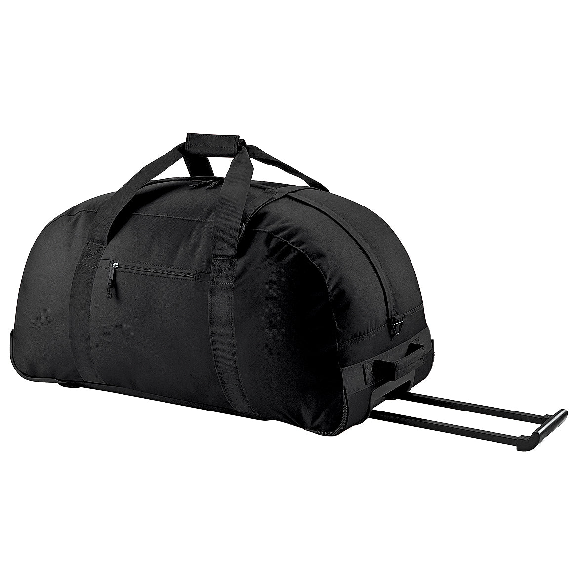 Black - Front - BagBase Classic Wheelie Holdall - Duffle Travel Bag