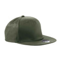 Olive Green - Front - Beechfield Unisex 5 Panel Retro Rapper Cap