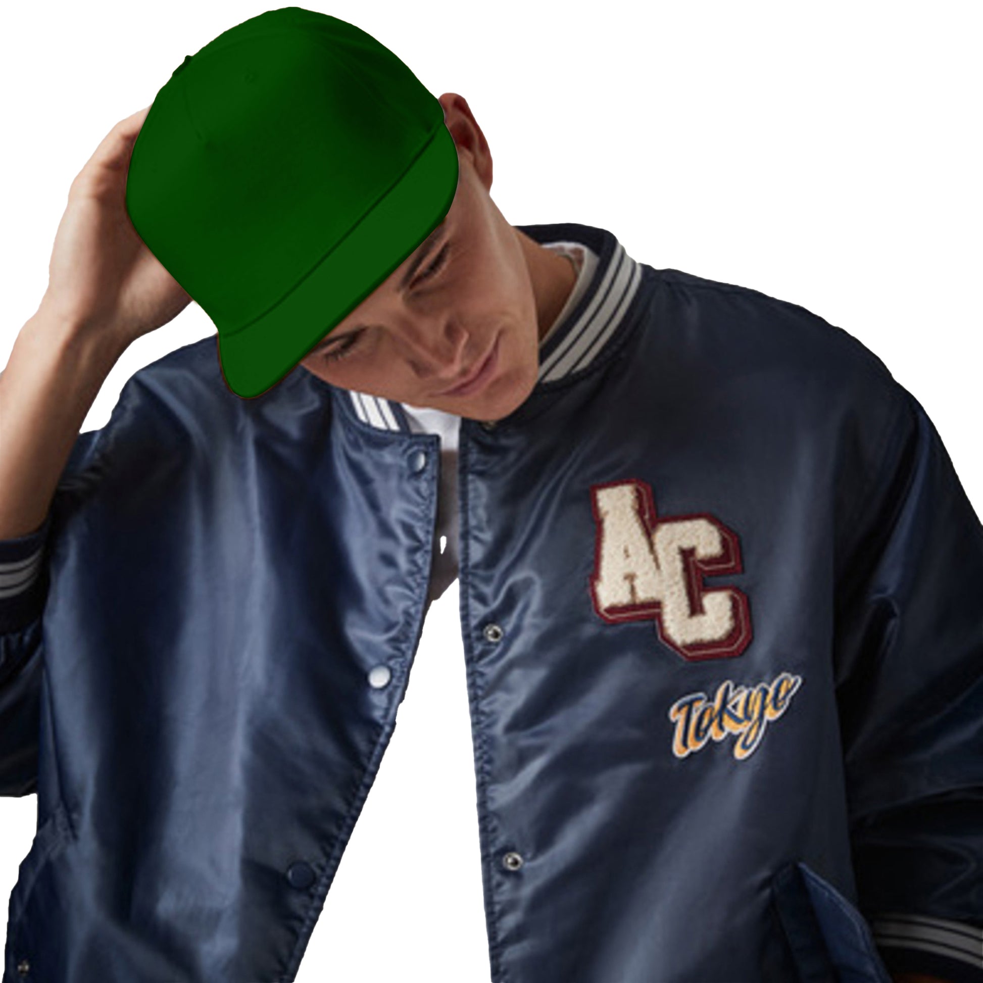 Bottle Green - Side - Beechfield Unisex 5 Panel Retro Rapper Cap