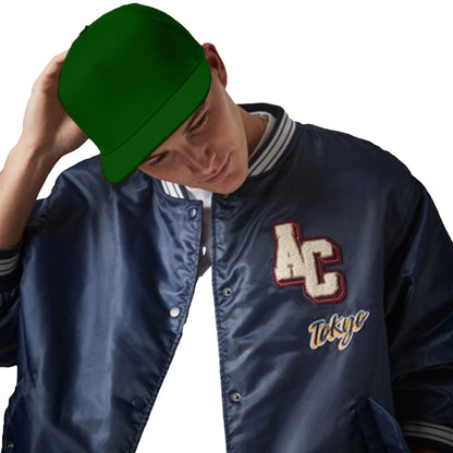 Bottle Green - Side - Beechfield Unisex 5 Panel Retro Rapper Cap