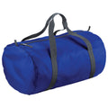 Bright Royal - Back - BagBase Packaway Barrel Bag - Duffle Water Resistant Travel Bag (32 Litres)