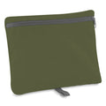 Olive Green - Black - Side - BagBase Packaway Barrel Bag - Duffle Water Resistant Travel Bag (32 Litres)