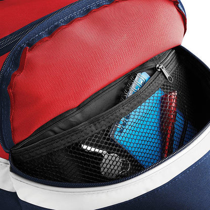 French Navy- Classic Red- White - Back - BagBase Teamwear Sport Holdall - Duffle Bag (54 Litres)
