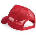 Classic Red-Classic Red - Back - Beechfield Mens Half Mesh Trucker Cap - Headwear