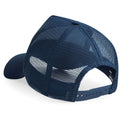 French Navy-French Navy - Back - Beechfield Mens Half Mesh Trucker Cap - Headwear