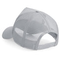 Light Grey- Light Grey - Back - Beechfield Mens Half Mesh Trucker Cap - Headwear