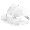 White-White - Back - Beechfield Mens Half Mesh Trucker Cap - Headwear