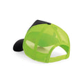 Black-Lime Green - Back - Beechfield Mens Half Mesh Trucker Cap - Headwear