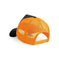 Black-Orange - Back - Beechfield Mens Half Mesh Trucker Cap - Headwear