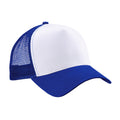 Bright Royal-White - Front - Beechfield Mens Half Mesh Trucker Cap - Headwear