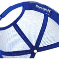 Bright Royal-White - Back - Beechfield Mens Half Mesh Trucker Cap - Headwear