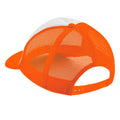 Orange-White - Back - Beechfield Vintage Plain Snap-Back Trucker Cap