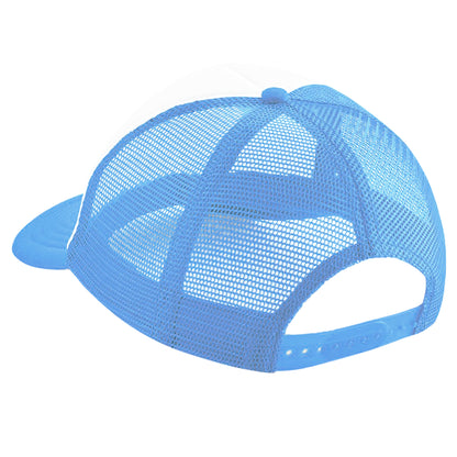 Sky Blue-White - Back - Beechfield Vintage Plain Snap-Back Trucker Cap
