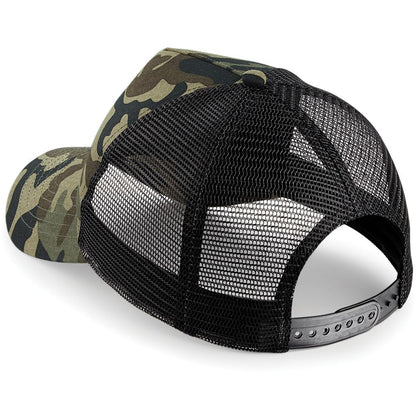 Jungle Camo - Back - Beechfield Retro Camouflage Snapback Trucker Cap