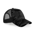 Midnight Camo - Front - Beechfield Retro Camouflage Snapback Trucker Cap