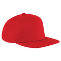 Classic Red-Classic Red - Front - Beechfield Unisex Original Flat Peak Snapback Cap