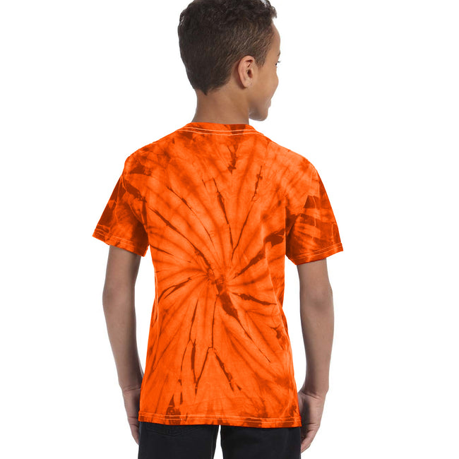 Spider Orange - Side - Colortone Childrens Unisex Tonal Spider Short Sleeve T-Shirt