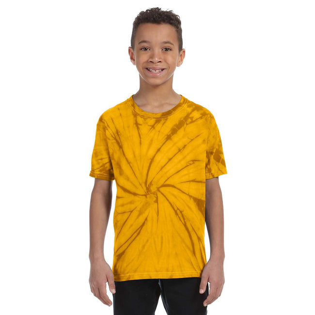 Spider Gold - Back - Colortone Childrens Unisex Tonal Spider Short Sleeve T-Shirt