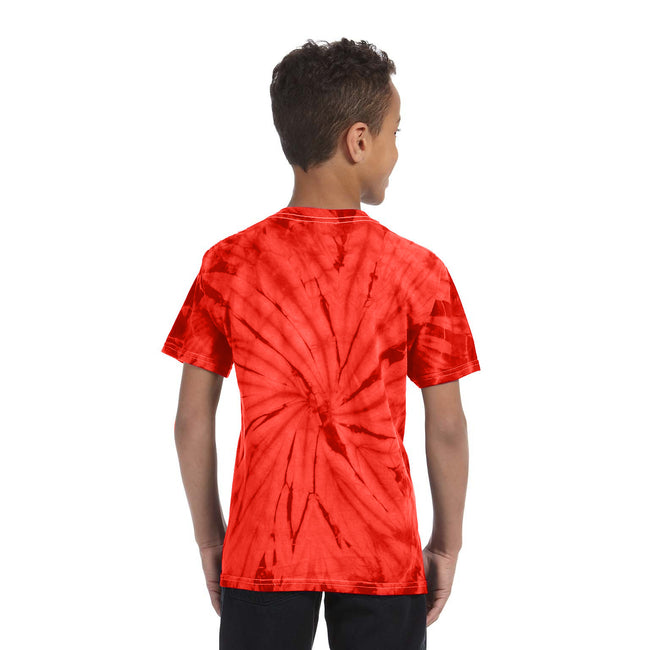 Spider Red - Side - Colortone Childrens Unisex Tonal Spider Short Sleeve T-Shirt