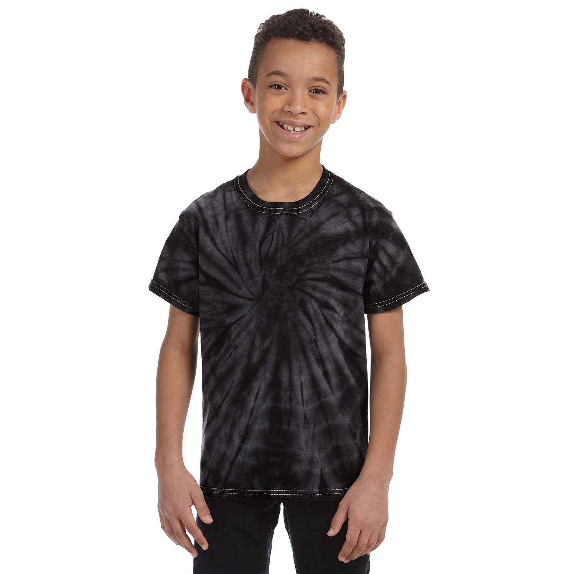 Spider Black - Back - Colortone Childrens Unisex Tonal Spider Short Sleeve T-Shirt