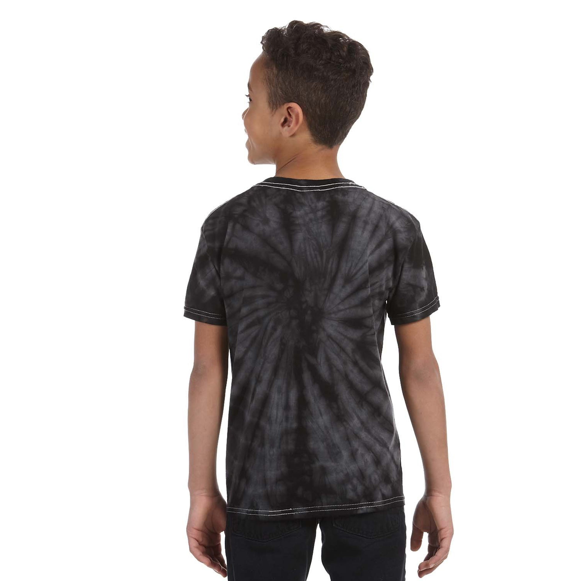 Spider Black - Side - Colortone Childrens Unisex Tonal Spider Short Sleeve T-Shirt