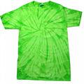 Spider Lime - Front - Colortone Adults Unisex Tonal Spider Short Sleeve T-Shirt