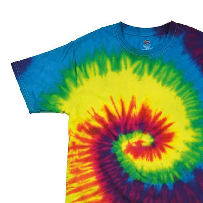 Rainbow - Back - Colortone Kids-Childrens Rainbow Tie-Dye Heavyweight T-Shirt