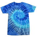 Blue Jerry - Front - Colortone Womens-Ladies Rainbow Tie-Dye Short Sleeve Heavyweight T-Shirt