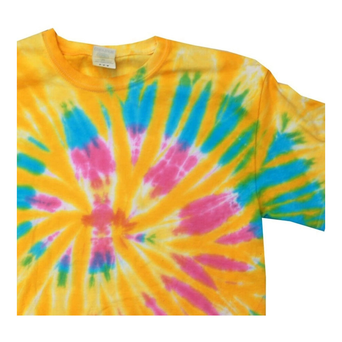 Aurora - Back - Colortone Womens-Ladies Rainbow Tie-Dye Short Sleeve Heavyweight T-Shirt