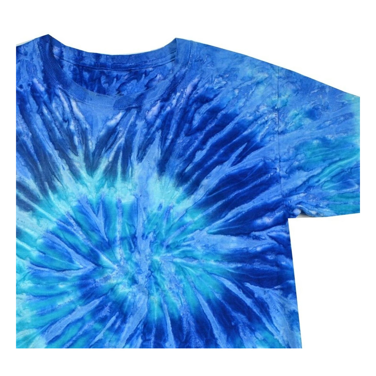 Blue Jerry - Back - Colortone Womens-Ladies Rainbow Tie-Dye Short Sleeve Heavyweight T-Shirt