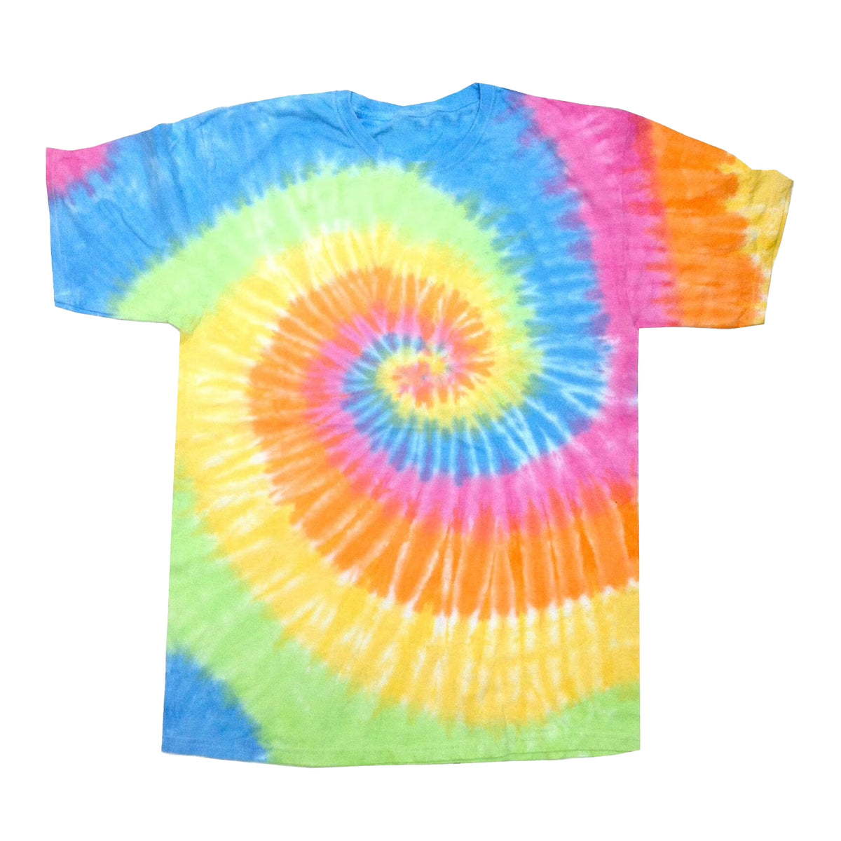 Eternity - Front - Colortone Womens-Ladies Rainbow Tie-Dye Short Sleeve Heavyweight T-Shirt