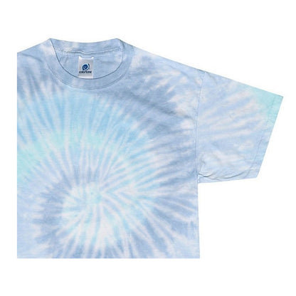 Lagoon - Back - Colortone Womens-Ladies Rainbow Tie-Dye Short Sleeve Heavyweight T-Shirt