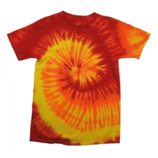 Blaze - Front - Colortone Womens-Ladies Rainbow Tie-Dye Short Sleeve Heavyweight T-Shirt