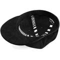 Black - Side - Beechfield Mens Flat Peak Rapper Cap