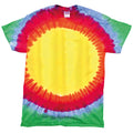 Rainbow Sunburst - Front - Colortone Kids-Childrens Heavyweight Sunrise Print T-Shirt