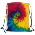 Reactive Rainbow - Front - Colortone Tie Dye Sports Drawstring Tote Bag